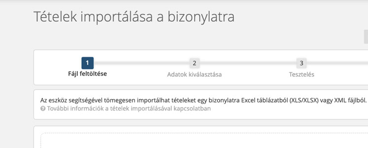Gyorsabb bevételezés: akár több száz tétel egy Excel vagy XML fájlból