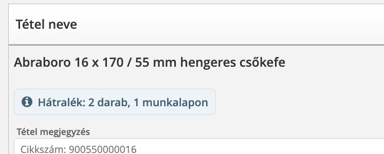 Bevételezéskor látszik, melyik tételre vár már vevő