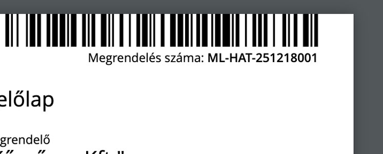 Vonalkód a munkalapokon