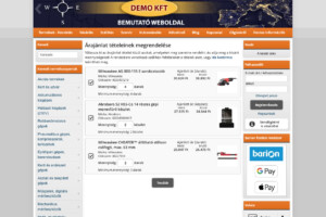 Az ügyfél egyszerűen megrendelheti a ajánlat összes vagy választott tételeit az ajánlott árakon addig, amíg érvényes az árajánlat.