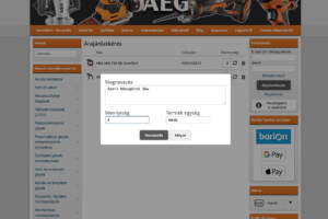 Az árajánlatkérés elküldése előtt az ügyfél olyan termékeket is hozzáadhat az ajánlatkéréshez, amik nem szerepelnek az oldalon.