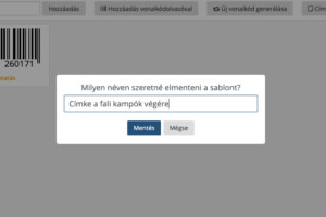 A címkék beállításai elmenthetők a címkesablonok közé
