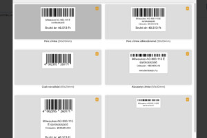 Az elmentett címkesablonok közül egy kattintással betölthető a szükséges sablon